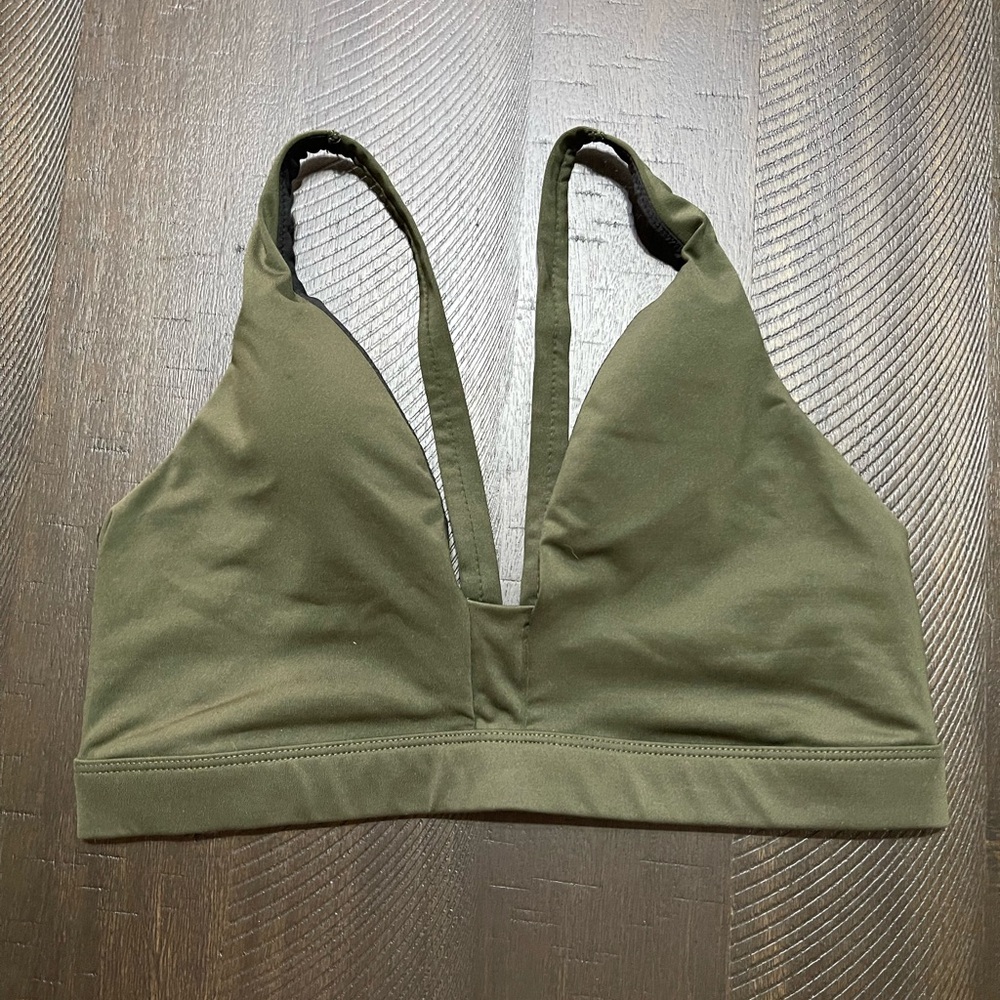 Olive Green Women's Sports Bra